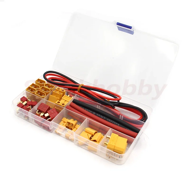 Connector DIY BOX （XT30 / XT60 /XT90 / T-plug / Silicone Wire ）Male Female Kits for RC FPV Drones Car  Lipo Battery Accessory