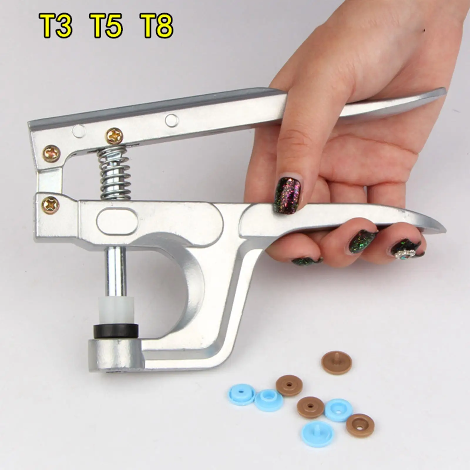 Snap Fastener Pliers Hand Pliers Machines for Plastic Snaps Setting Tool Buttons Fastener for DIY Sewing Clothing