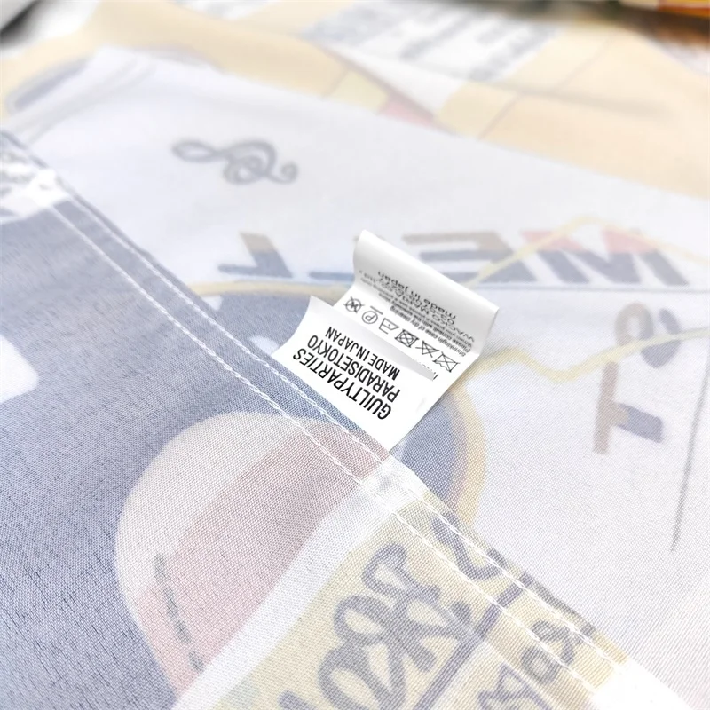 WWACKO MARIA Fashion Trend Full-Print Poster Heaven Tokyo Hawaii Short-Sleeve Shirt Quality Brand Men's Women's Summer Tops