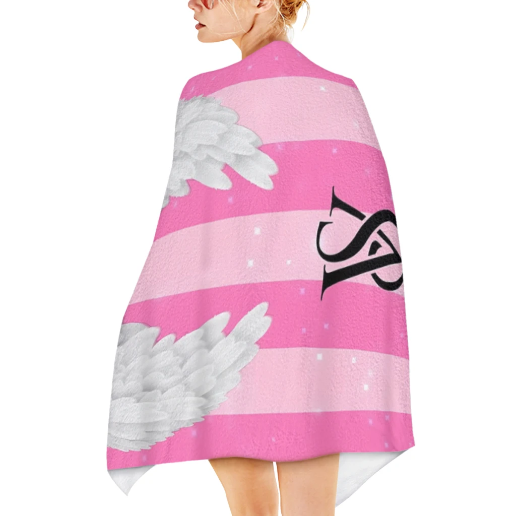 Victoria\'s Secret Wallpaper Beach Towel Poncho Bathing Towels Cover-ups Quick Dry Sand Free Yoga Spa Gym Pool