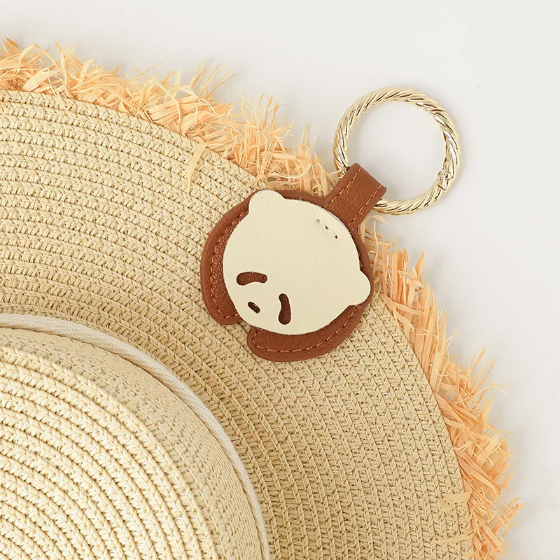 Magnetic Hat Clip for Travel On Bag Backpack Cute Panda PU Leather Hat Holder Hands-free Magnet Hat Keeper Clip for Handbag