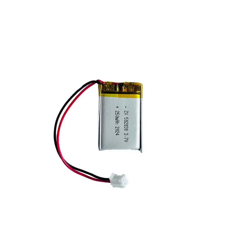 502030 bateria 250mAh 3.7V akumulator litowy wielokrotnego ładowania z wtyczką Jst PH 2.0mm 2pin do rejestrator jazdy MP3 MP4 GPS