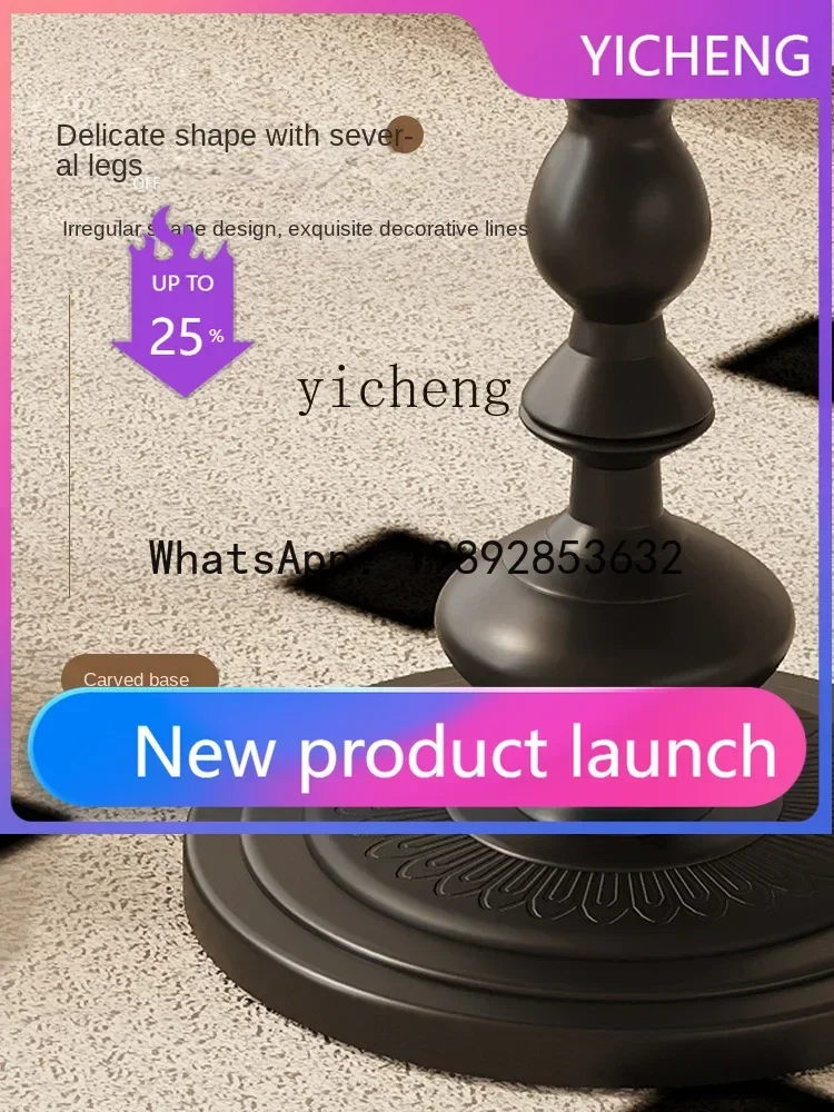 

ZZ3 Retro Sofa Side Table Light Luxury Iron Black Corner Table Shelf Balcony Small round Table