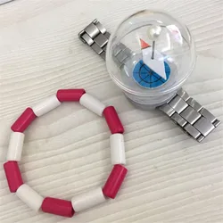 Anime Captain Portgas D. Ace Cosplay Props Large Bead Necklace Bracelet Log Pose Bag Cosplay Pointer Watch Accessories