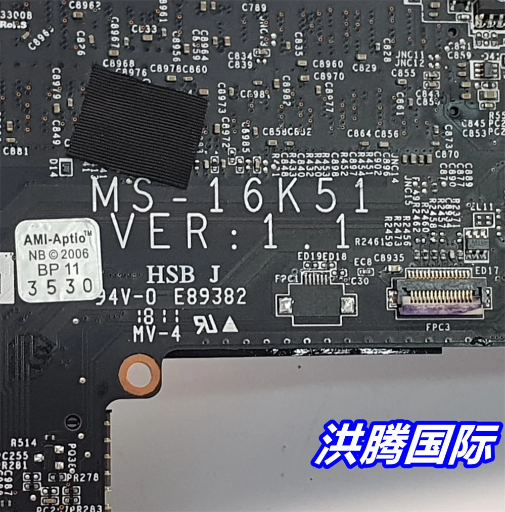 MS-16K51 MS-17B51 لـ MSI Gs63 Stealth Ms-16k5 GS73 MS-17B5 اللوحة الأم مع I7-8750H وGTX1060M اختبار الشحن السريع
