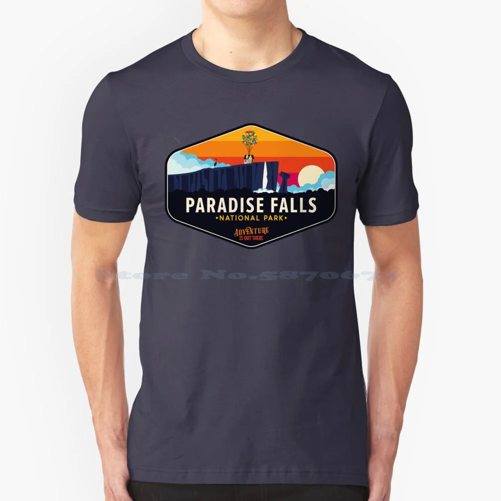 Paradise Falls National Park : Adventure Is Out There T Shirt 100% Cotton Tee Paradise Falls National Park Up Art For Under 20