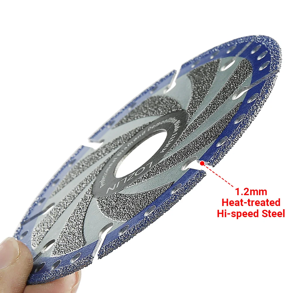 LOZLIN 115mm 125mm Diamond Demolition Saw Blade All Purpose Cutting Disc Vacuum Brazed for Metal Rebar Steel PVC Stone Concrete - view 5