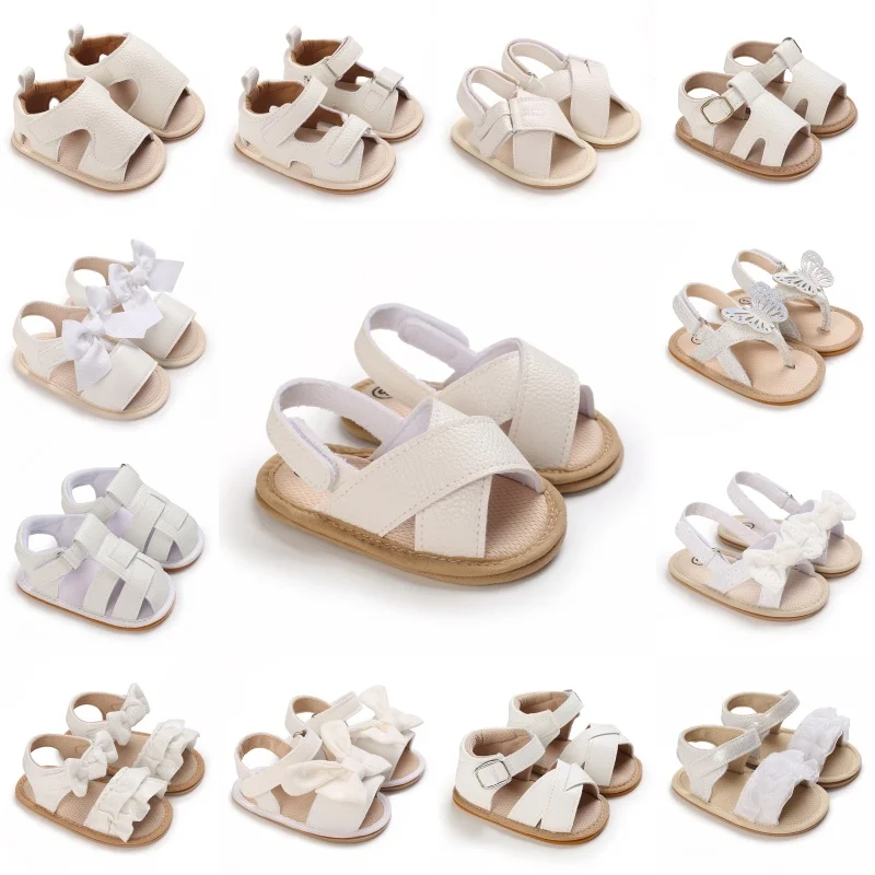 

Baby Shoes Summer Fashion Classic White Soft Sole Baby Sandals 0-18 Months Newborn Baby Casual Walking Shoes