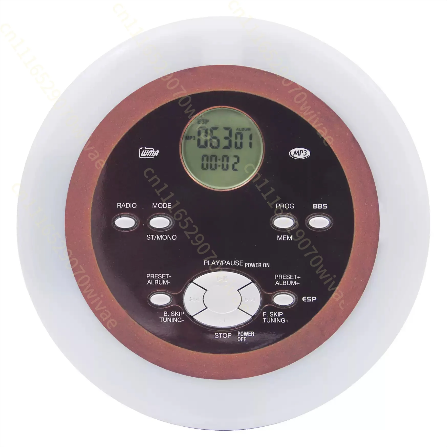 Portable CD player, Walkman CD player, English CD support Silver