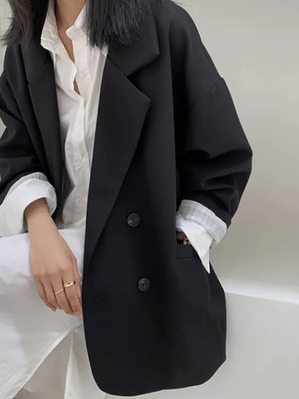 

Винтажный коричневый блейзер, женский элегантный официальный женский весенне-осенний модный шикарный повседневный пиджак с длинными рукавами, новинка 2023 года