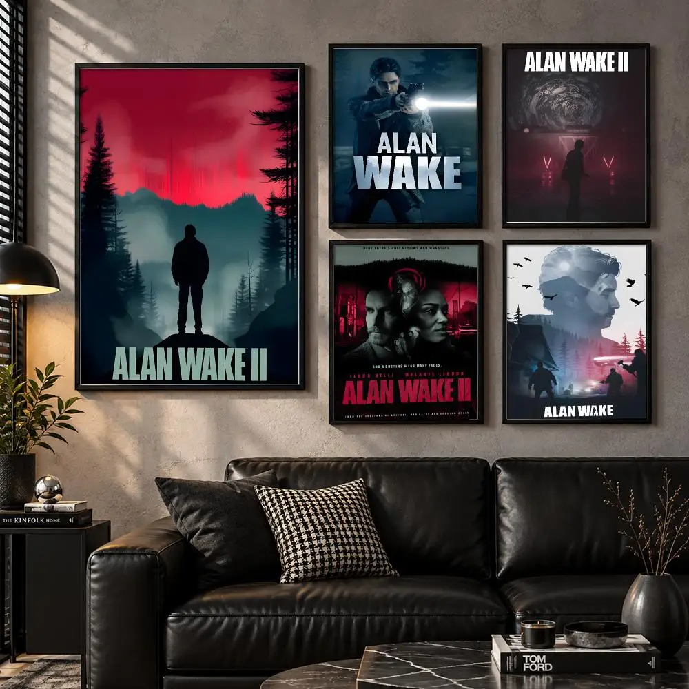 Adventure Virtual Interactive Collectible Characterart Alan Wake Poster Aesthetic Unframed Wall Prints for Bedroom & Living Room