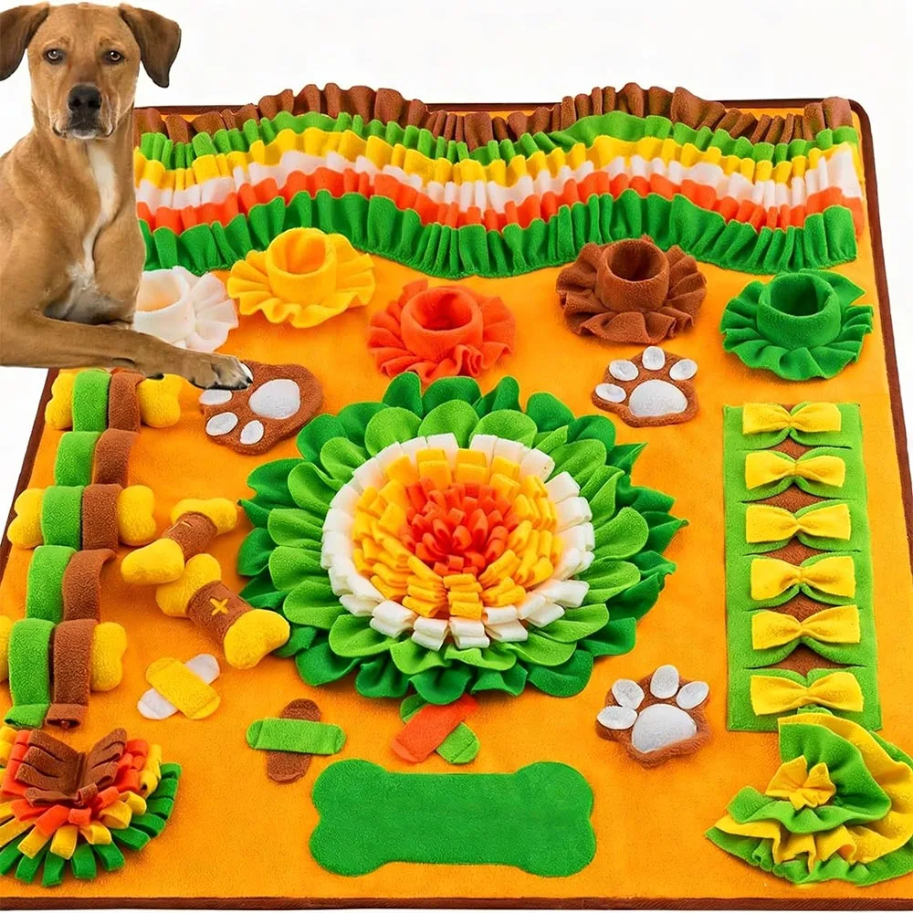 100x80cm Extra Große Hundespielmatte für Schnüffeltraining, Interaktive Slow-Food-Matte zur Stresslinderung, Haustierspielzeug – Detail 6