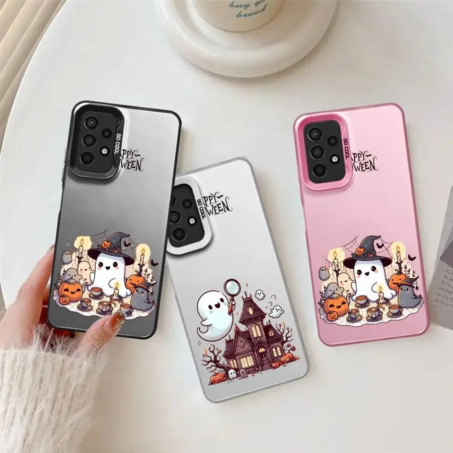 Happy Halloween Ghost  Cartoon Case for Samsung Galaxy A54 A52 A14 A53 A34 A13 A12 A23 A33 A71 A32 A51 A24 A72 Funda Phone Cover