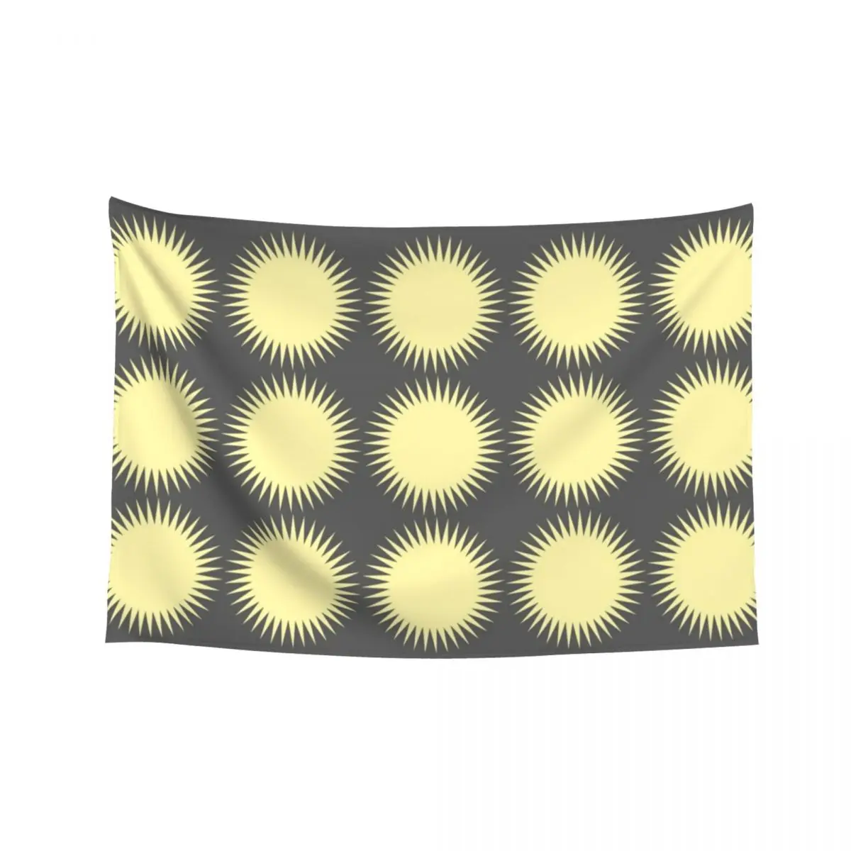 

Sun Puffs Half Pattern on Grey Tapestry Art Mural Funny Home Decor Accessories Tapestry