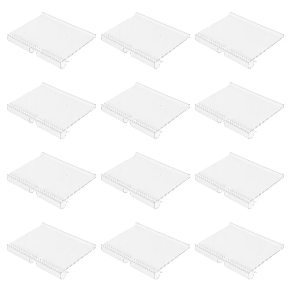 

50pcs Label Holder Clear Pvc Sturdy Smooth For Retail Price Tag Display Stand Sign Supplies Folder Label