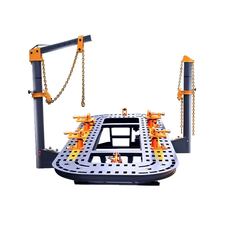 Automobile girder calibrator manganese steel plate body depression repair platform square hole five rows