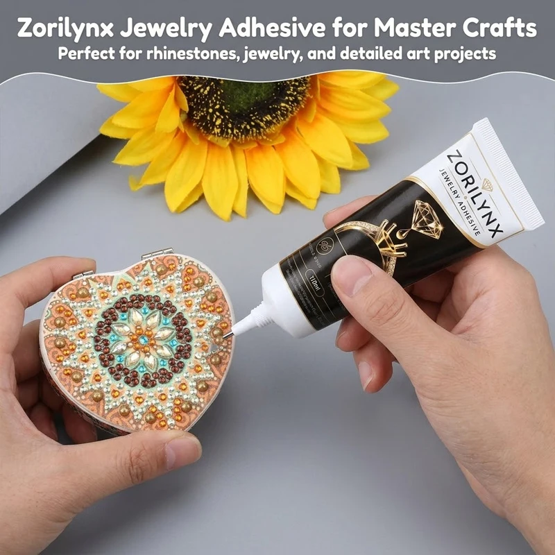 Professional Jewelry Adhesive Liquid Invisible Bond for Fixing Detached Gems Rhinestones and Rings Strong Holding Formula 110ml