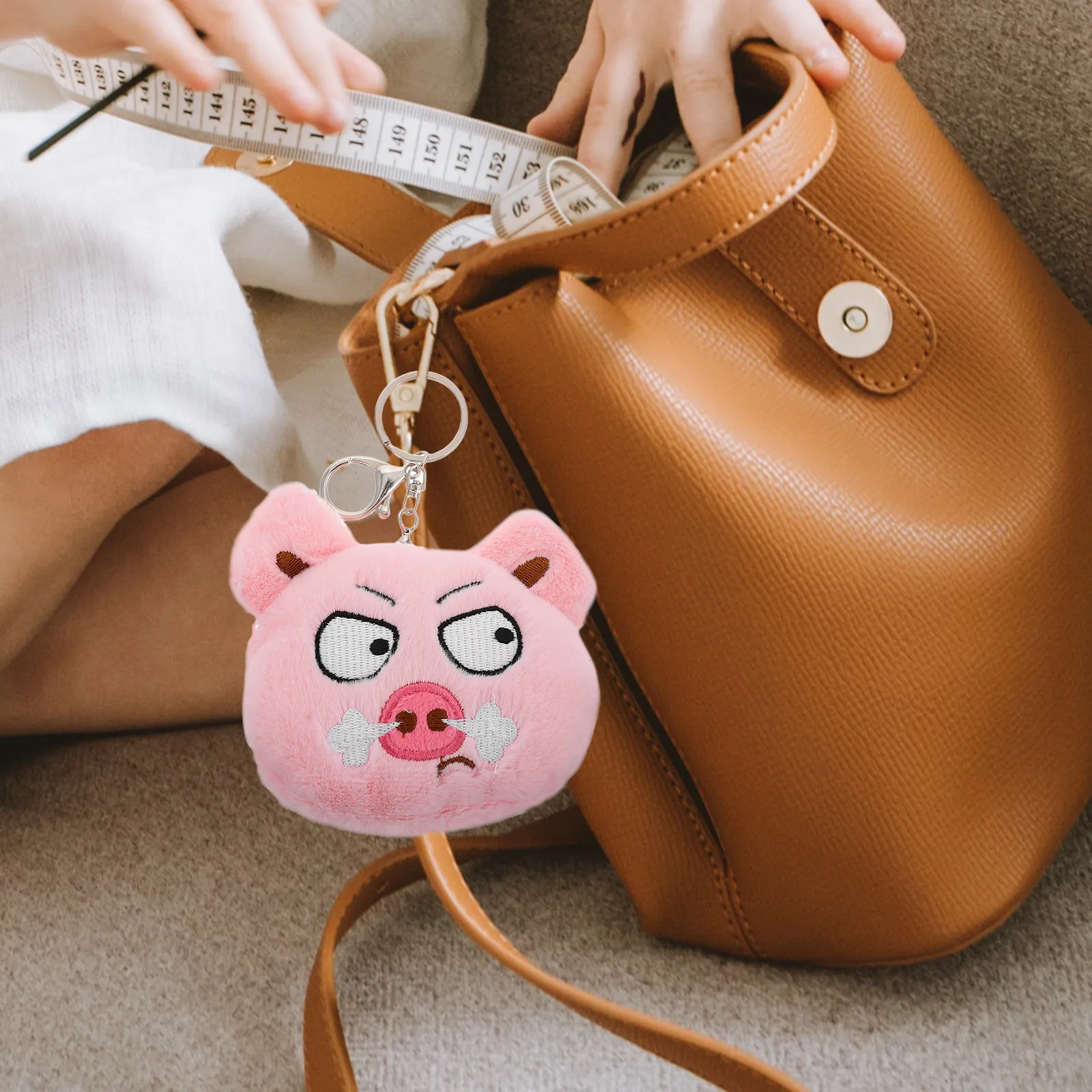 Little Girls Piggy Coin Purse Pink Soft Small Zipper Wallet Coin Card Holder Lipstick Organizer Portable Storage