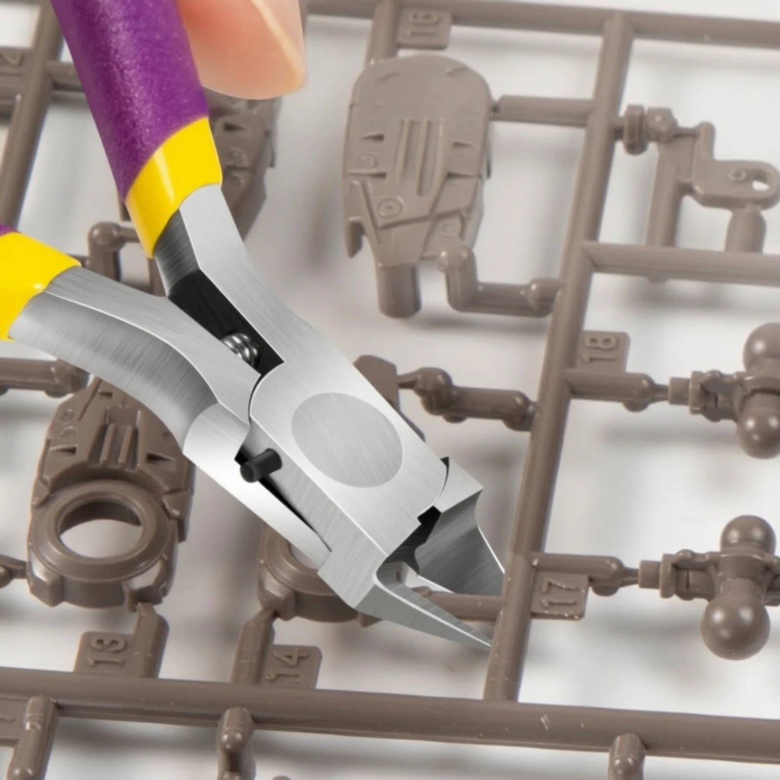 Sprue Cutter Single-Blade Precision Flush Cutter Cutters Angled Pliers Non-Slip for Hobbyists