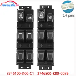 New Front Left Power Window Switch For Great Wall Hover Haval H3 H5 3746500-K80-0089 3746500K800089 3746100-K00-C1 3746100K00C1