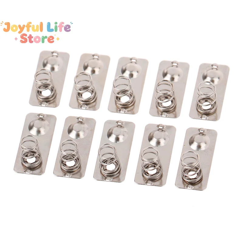 Hot Sale 20pcs/ 21x9mm - + Replacement Metal Batteries Spring Contact Plate Silver Unidirectional Slot For AAA Battery Case