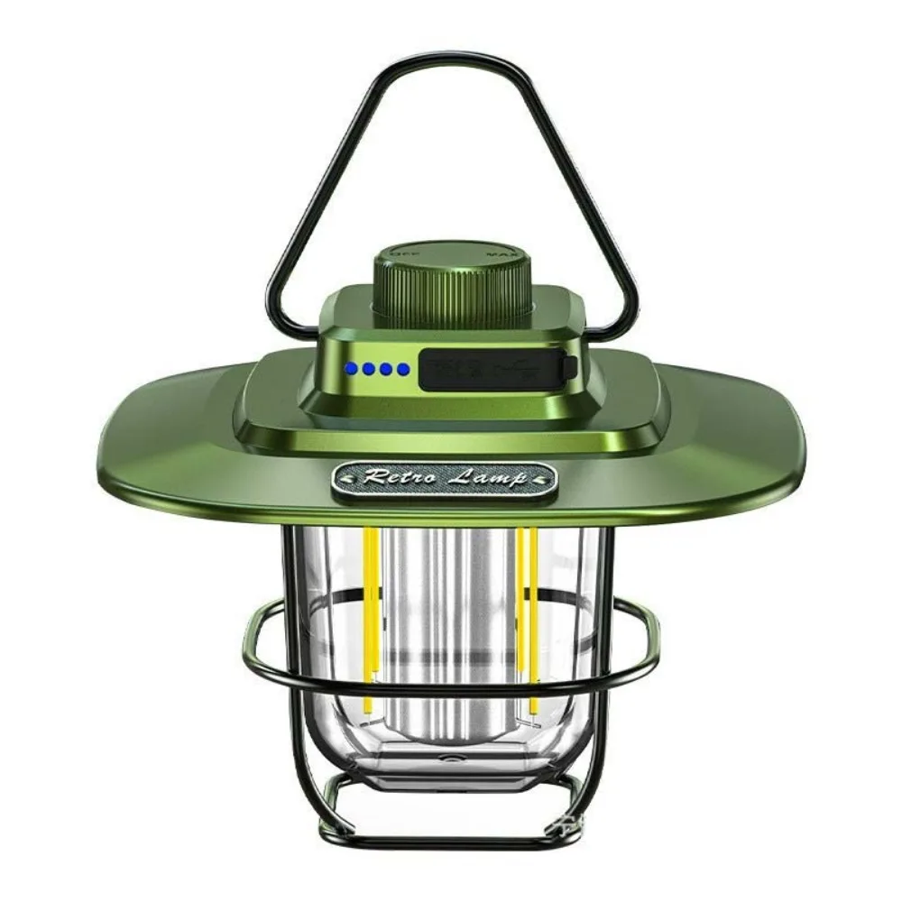Hanging Retro Camping Lantern Waterproof 2000mAh Battery Tent Lamp Dimmable Energy Efficient Emergency Survival Lights Travel