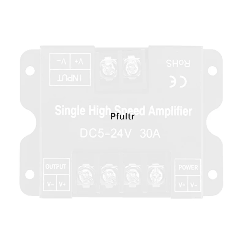 /PFU/30A Monochrome LED Strip Controller DC5-24V Dual Signal Amplifier for Christmas Halloween Holiday Light Decor