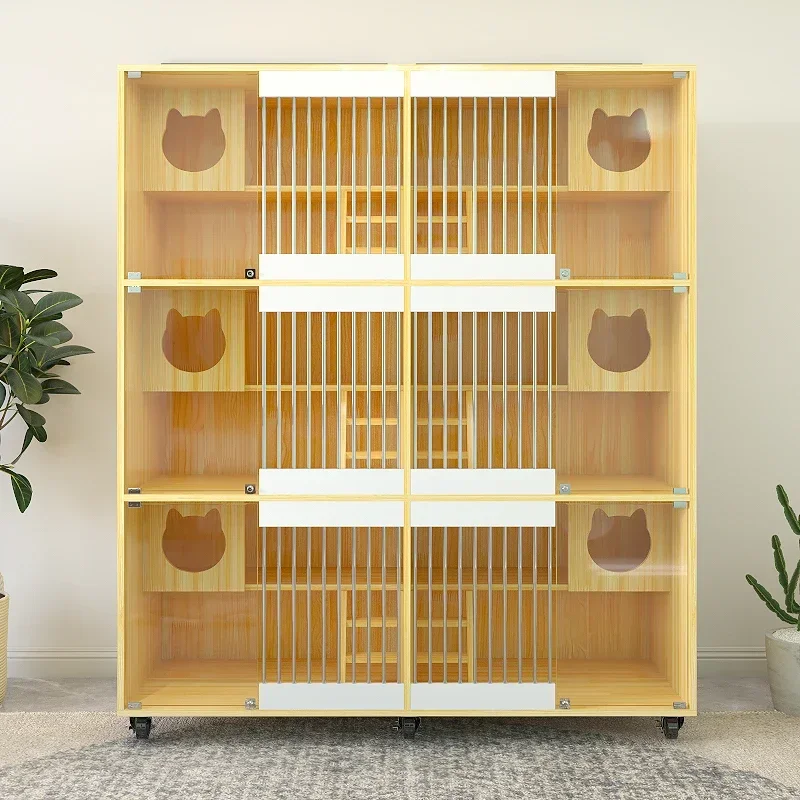 

CatSunny Cabinet Вилла Крытая защита окружающей среды Гнездо Трехслойное гнездо Большое пространство Фостер Шкаф Разведение Ca