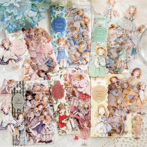 12 paquetes/lote de pegatinas decorativas retro para mascotas de la serie Wawabu House