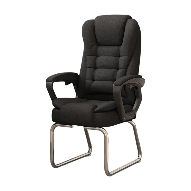 Leather Boss Ergonomic Office Chair Modern Low Price Fixed Leg Executive Staff Desk Chair Without