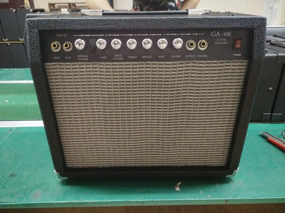 High Quality GA-30R 30 Watt Electric Guitar Amplifier Black Solid State Guitar Amp Built-in Reverb Gain Control - view 3