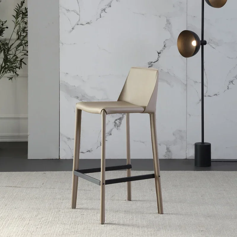

Makeup Modern Bar Chairs Leather Luxury Saddle Comfortable High Chairs Unique Ergonomic Bedroom Sillas Entrance Hall Furniture