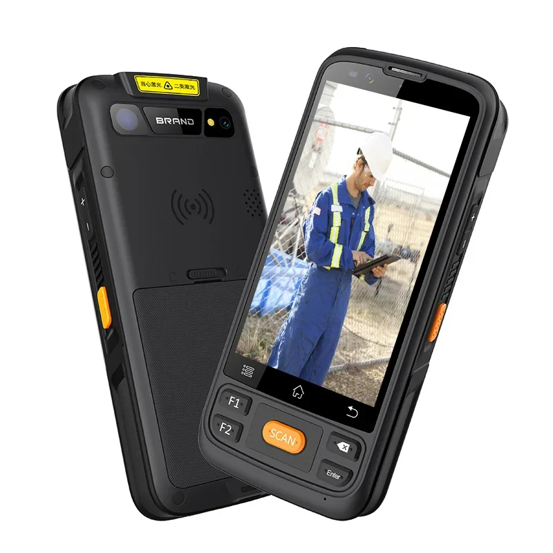 5 inch 5.7inch long range uhf rfid reader pocket portable android 12 pda 1d 2d barcode scanner