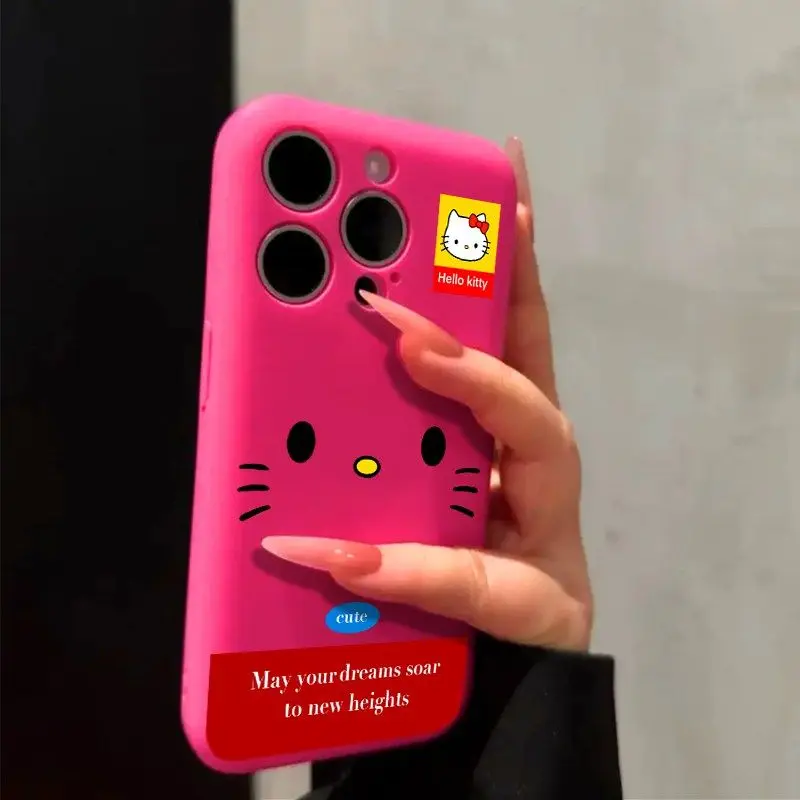 Nouveau Sanrio Hello Kitty16promax coque de téléphone portable 15/14p13/12/11 housse de protection tout compris résistante à l'usure et anti-chute