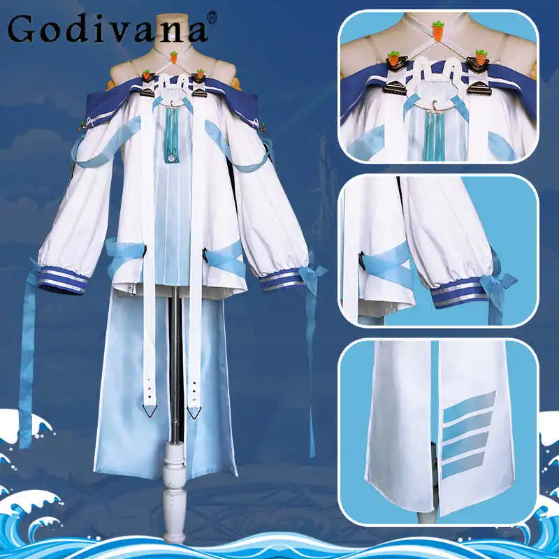 مجموعة فستان تنكري للفتيات لعبة الرسوم المتحركة الأصلية ملابس فستان COS للسيدات أزياء أغطية الرأس على شكل أرنب عالي الشارع