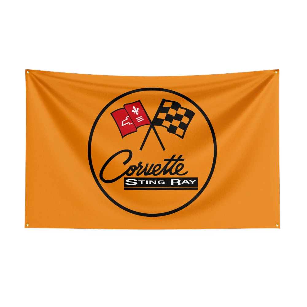 3X5FT Corvettes Car Flag Banner For Car Racing Decoration Poster Tapestry Polyester Outdoor Home