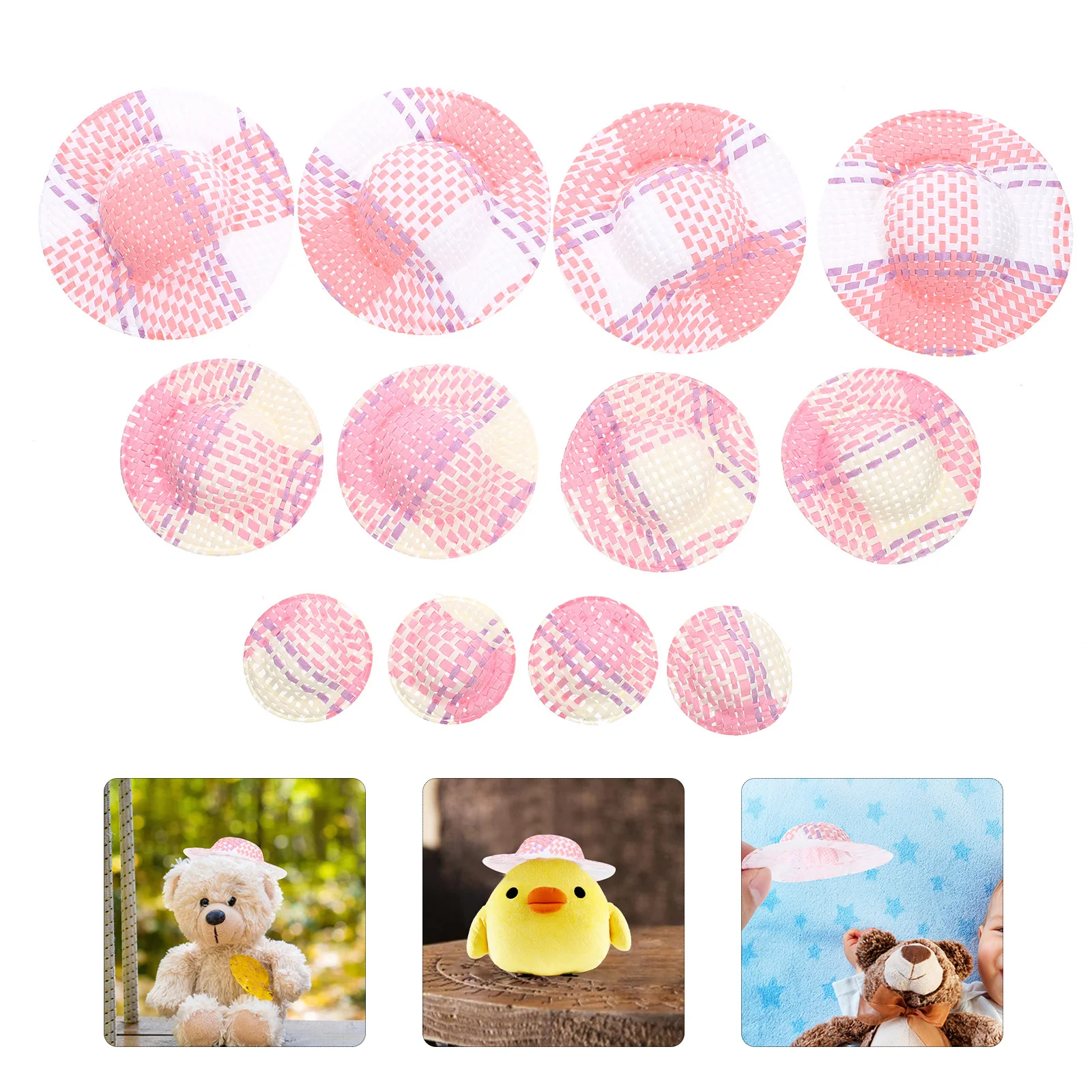 

Colorful Striped Hat Miniature Hats Toy Clothing Accessory for Decor Baby Dolls