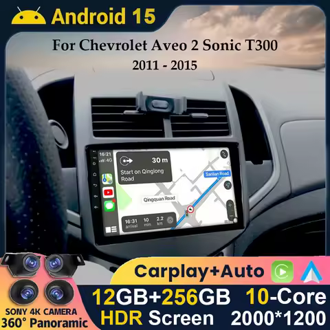 Android 15 For Chevrolet Aveo 2 Sonic T300 2011 2012 2013 2014 2015 Car Radio Multimedia Player Navigation GPS Autoradio CarPlay