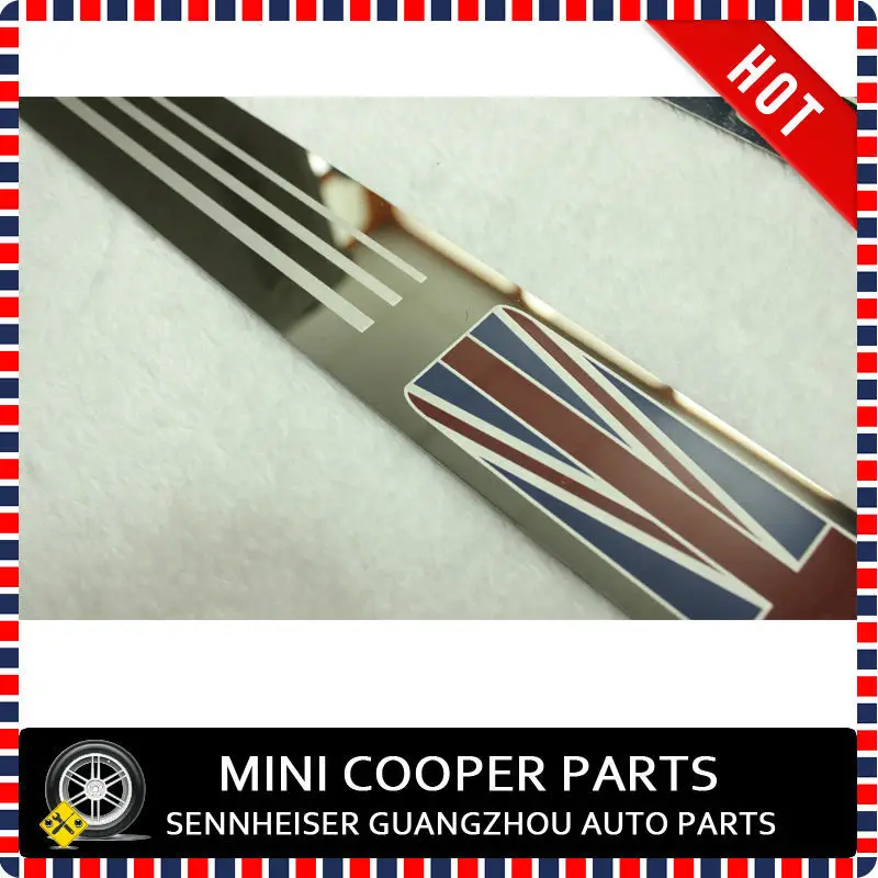 Brand New Tungsten Steel Material UV Protected Union Jack Style Door Sill Plate For mini cooper Paceman R61 (2 pcs/Set)