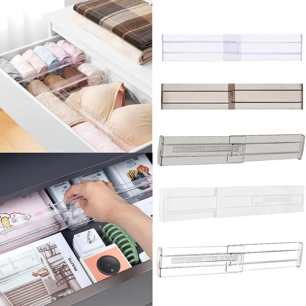 

Transparent Drawer Dividers Adjustable DIY Drawers Separators Multifunctional Telescoping Wardrobe Segmentation Kitchen Tools