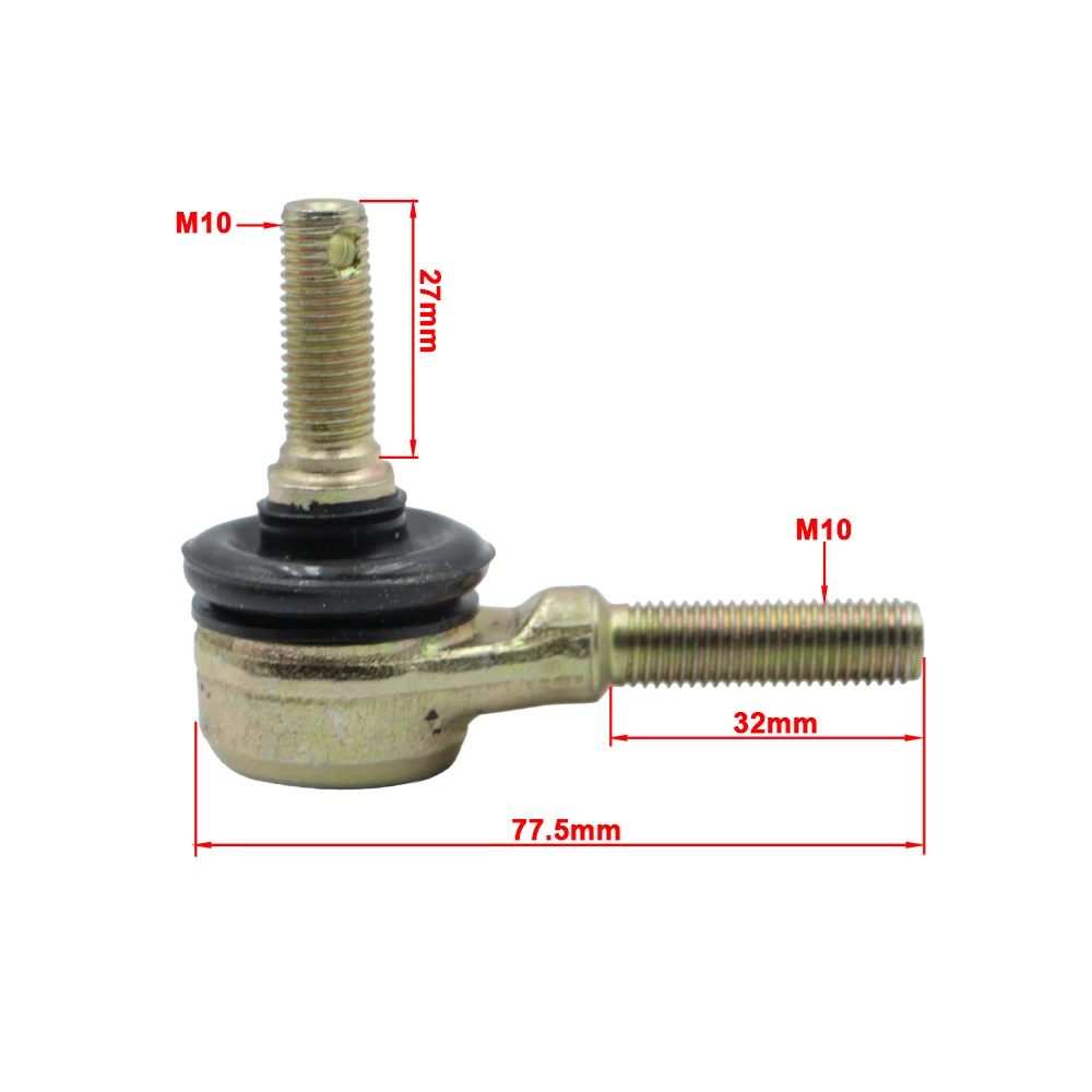 1 Pair of 50mm Tie Rod End Ball Joints, Left and Right Threaded Steering Linkage Ball Joints, Suitable for ATV Quad Kart Dirt Bi