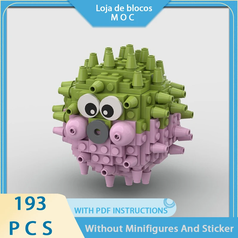 

Изысканный новый продукт: конструктор MOC, модель монстра-рыбы-пуфера, технологичный модульный детский набор для самостоятельной сборки.