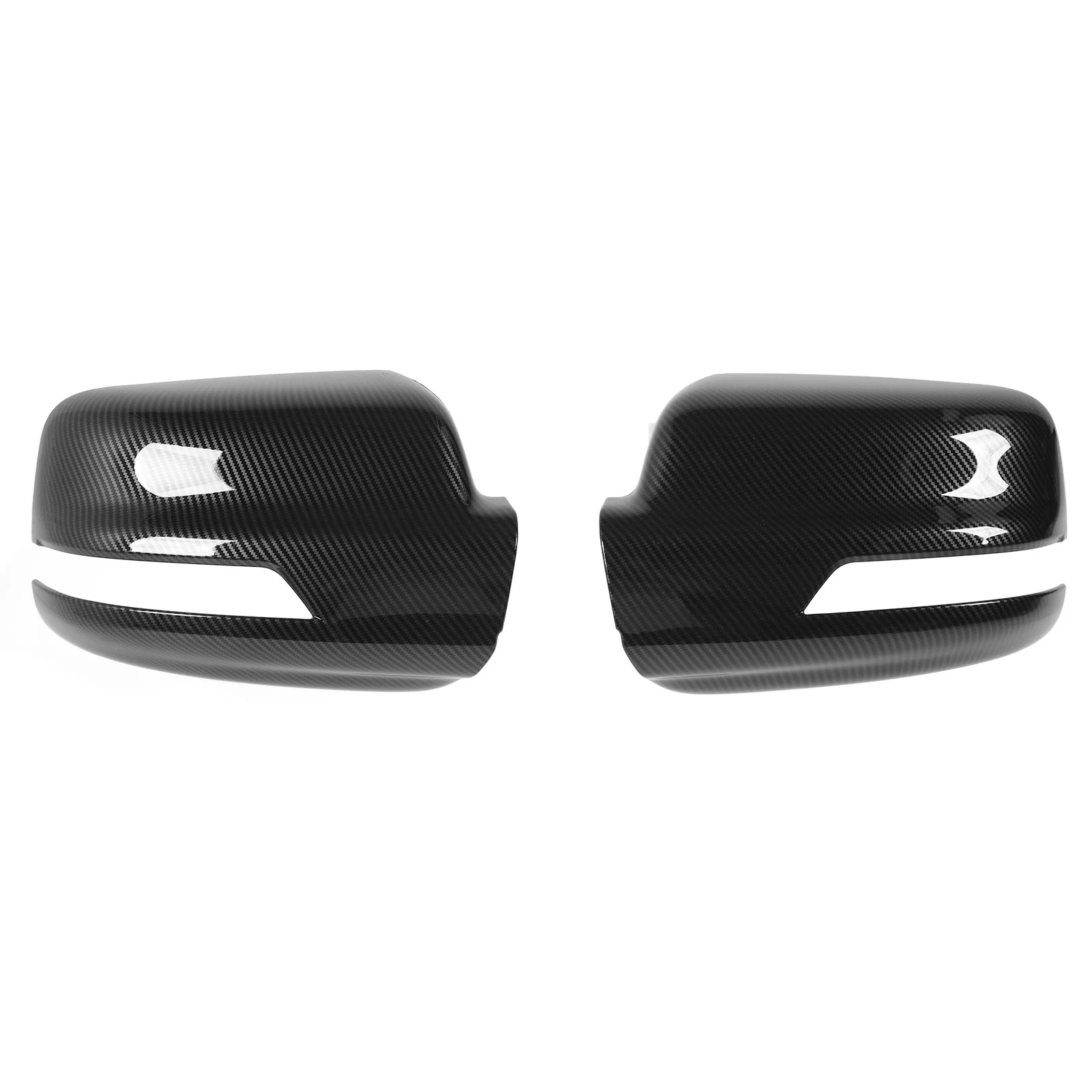 For Dodge Ram 1500 TRX 2023 1 Pair Left+Right Rearview Mirror Cover Housing Cap ABS Carbon Fiber Door