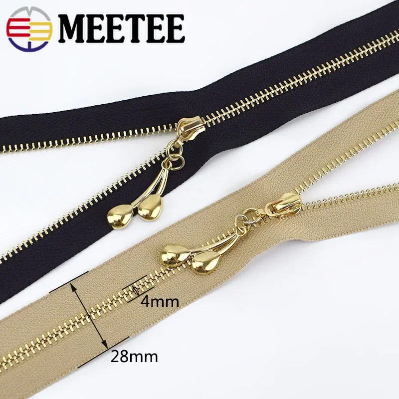 5Pcs Metal Decorative Zipper 3# Sewing Zipper 15-30cm Close-End 40-70cm Open-End Zips Bag Repair Kits DIY Garment Accessories