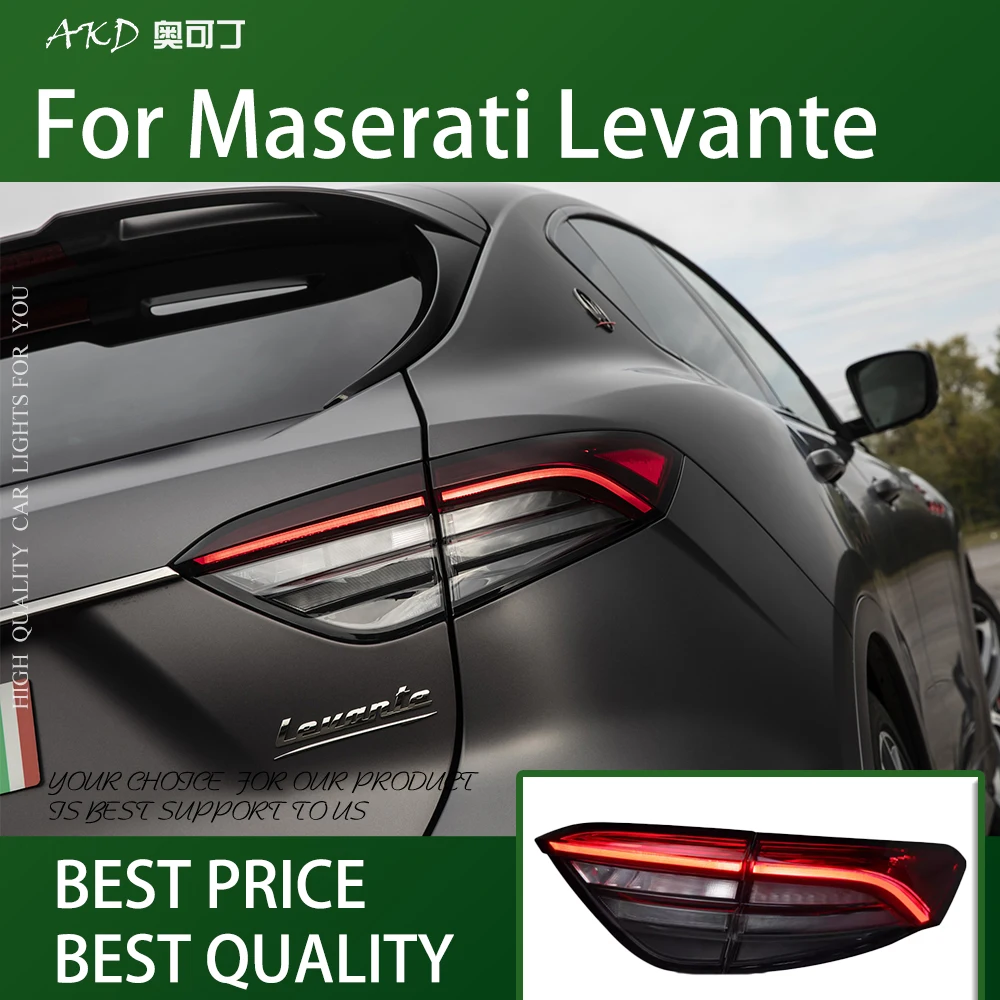 Car For Maserati Levante 2016-2020 Tail Lamp 12V Led Fog Light Work DRL Auto Tuning Car Supplies Accessories Levante Rear Lights