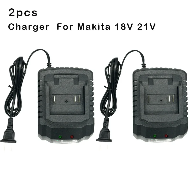 1-2pcs Battery Charger Suitable For Makita 18V 21V Tools EU/US Plug Power Tool Portable High Quanlity Smart Fast Li-ion Charging