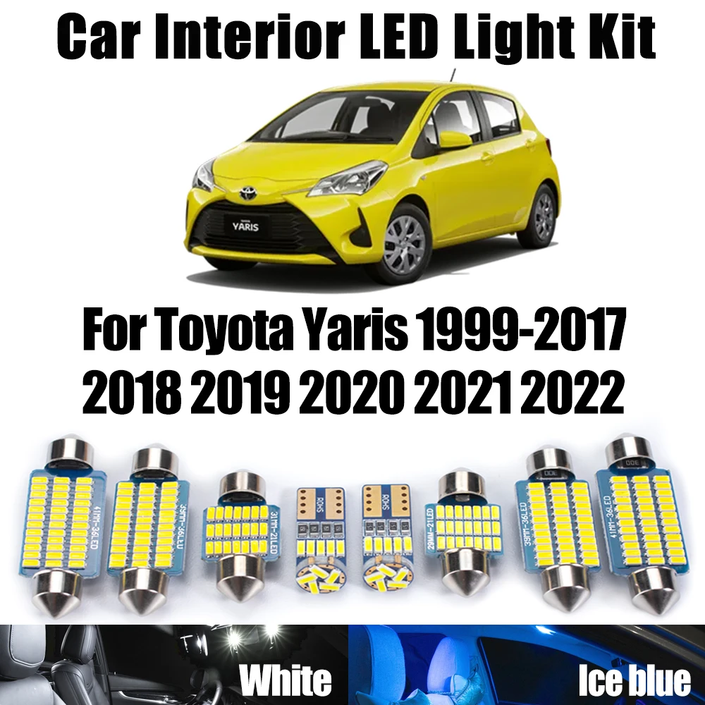 

Комплект светодиодных ламп Canbus для освещения салона, карты, номерного знака без ошибок для Toyota Yaris 1999-2022 гг. Автоаксессуары