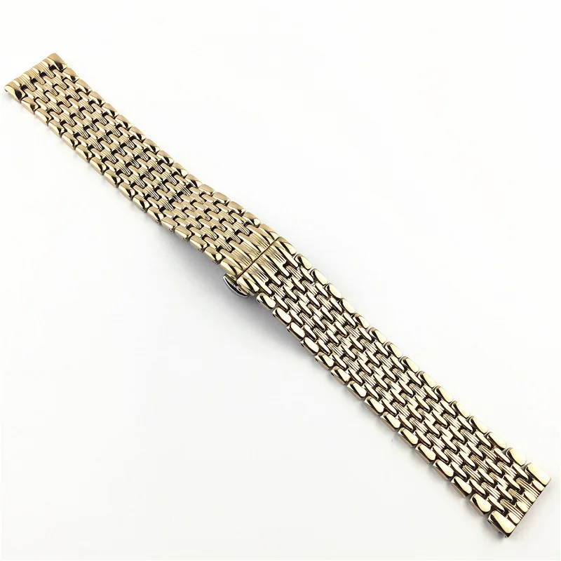 12/13/14/16/18/20/22mm Butterfly Buckle Watch Band Strap Stainless Steel Watchband Bracelet Women Men With Tool Pins Replace