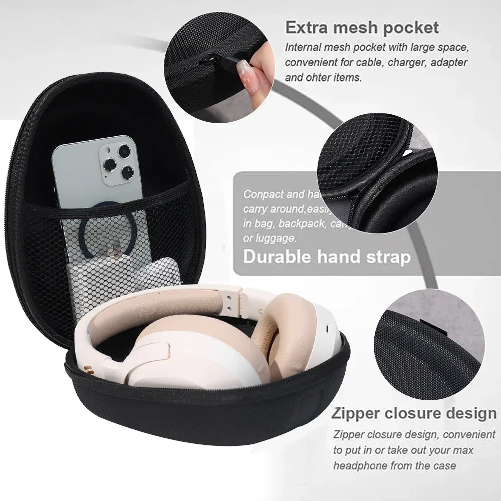 Headphone Carrying Case Organizer Hard Wireless Headphones Protective Storage Bag Pouch For Sony Earphone Protector Cover Shell