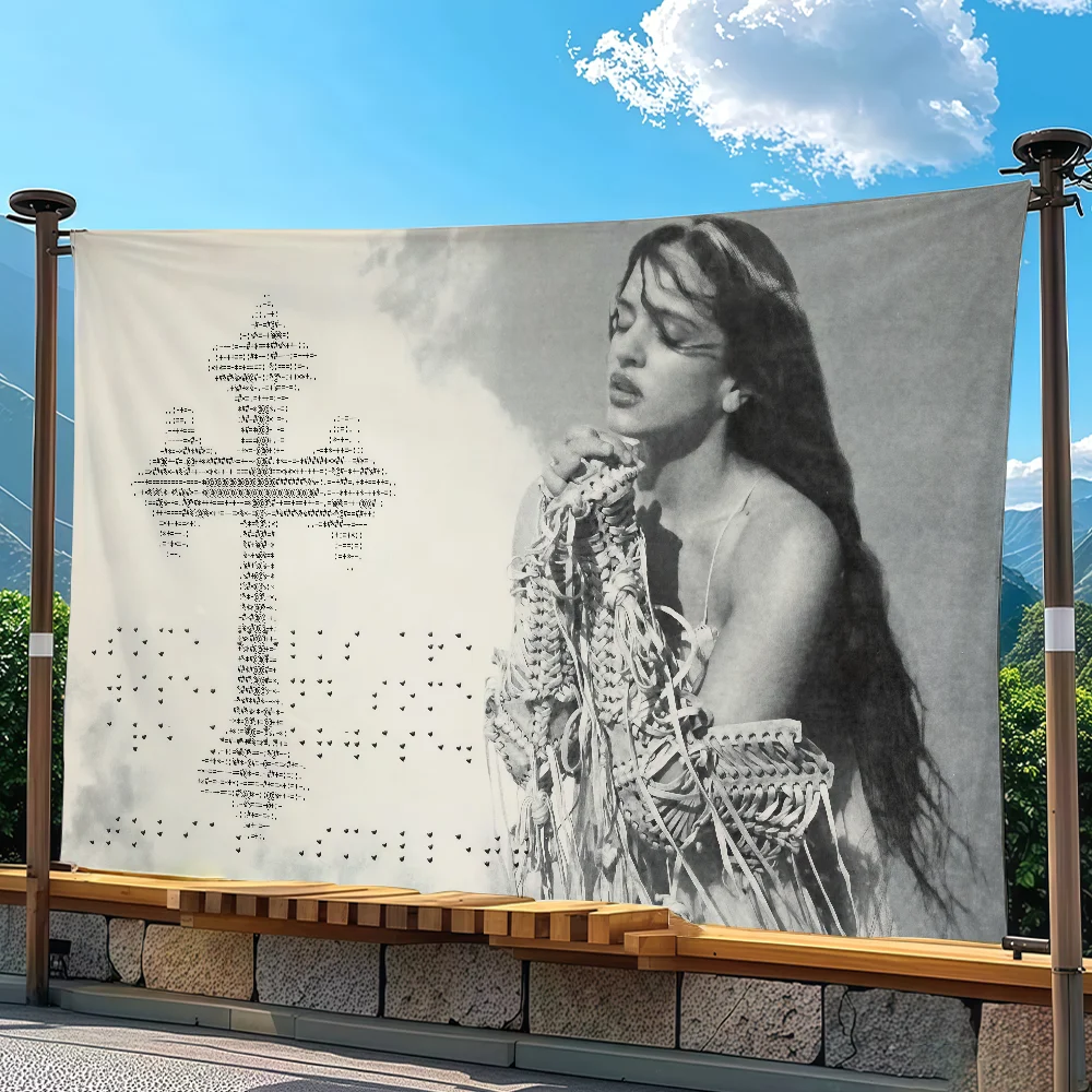 Singer Rosalia Lux Flag Tapestry Outdoor Party Bedroom Living Room Dormitory Decorative Themed Wall Hanging Banner Gift